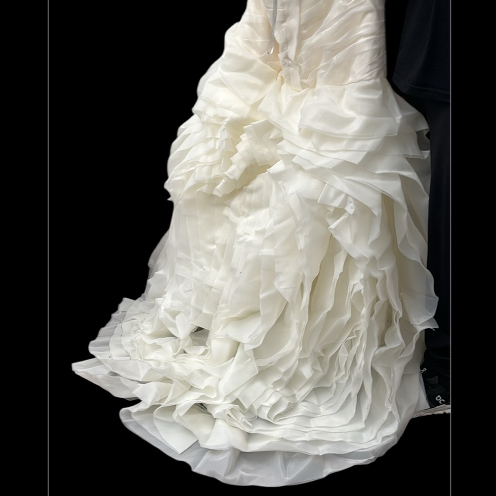 White by Vera Wang ORGANZA strapless wedding Dress sz 20 - Picture 3 of 13